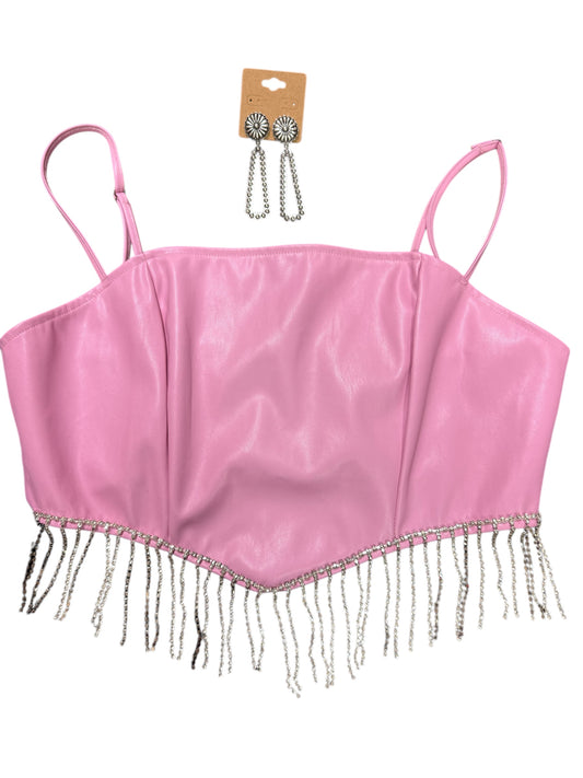 Bear Dance Pink Top SZ L